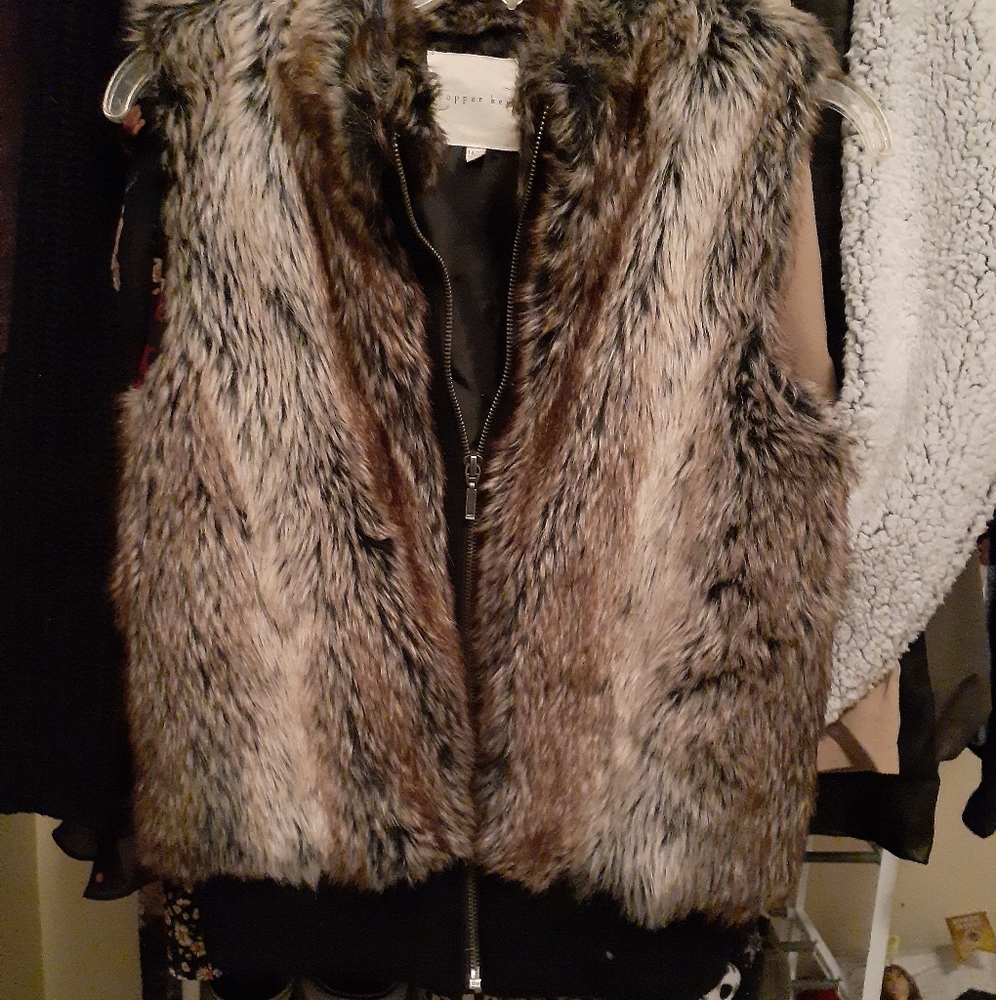 Faux fur vest